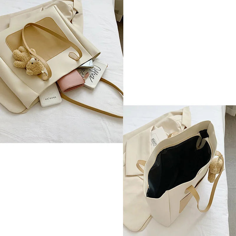 Women Shoulder Bags Large Capacity Patchwork Ladies Business Casual Totes