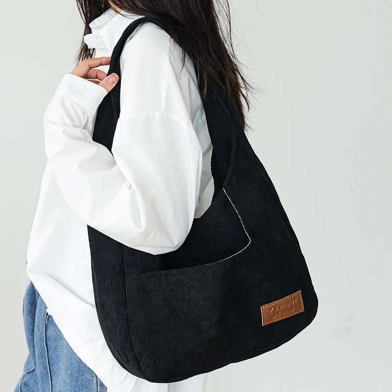 Casual Canvas Shoulder Bag Women Girls School Large Capacity Handba