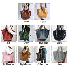 Large Capacity Women Shoulder Bag Soft PU Leather Handbag Totes Shopping Bag