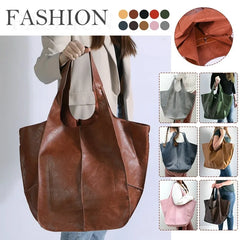 Large Capacity Women Shoulder Bag Soft PU Leather Handbag Totes Shopping Bag