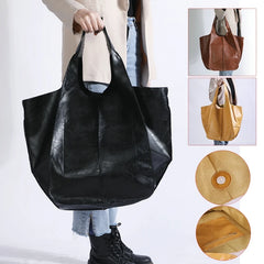 Large Capacity Women Shoulder Bag Soft PU Leather Handbag Totes Shopping Bag