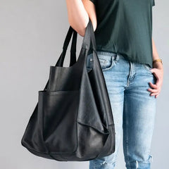 Large Capacity Women Shoulder Bag Soft PU Leather Handbag Totes Shopping Bag