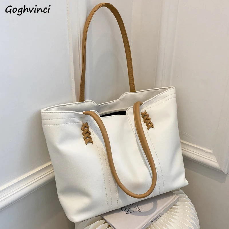 Women Shoulder Bags Large Capacity Zipper Shopping Totes Daily All-match
