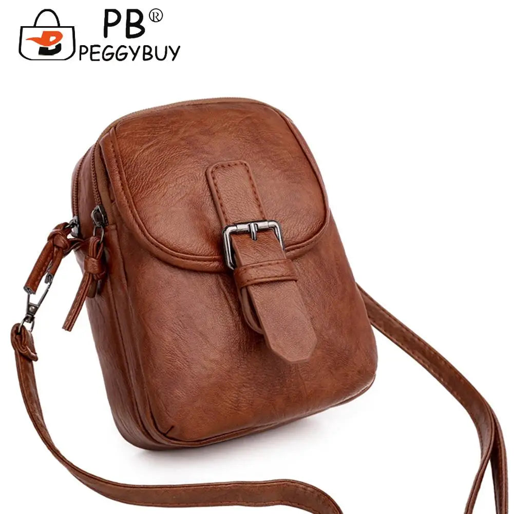 Leather Shoulder Crossbody Bags Women Small Purse