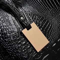 Crocodile Shoulder Bag PU Leather Female Tote Silver Handbag
