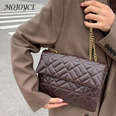 Women Shoulder Bags Metal Chain PU Leather Crossbody Bag