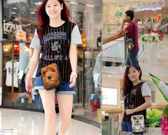 Women Shoulder Bags Mini Size Messenger Bags Sun Flower Printed Female Handbag