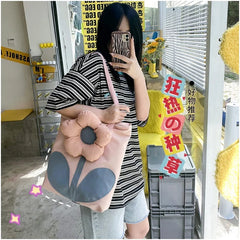 Floral Style Large Women Shoulder Bags Nylon Tote Handbags
