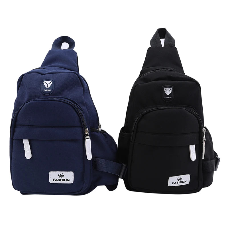 Women Shoulder Bags Oxford Crossbody Bags Multi-pocket Sling Chest Bag