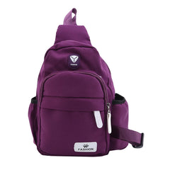 Women Shoulder Bags Oxford Crossbody Bags Multi-pocket Sling Chest Bag