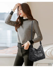 Women Shoulder Bags PU Leather Bag For Girl Female Ladies Handbags High Capacity
