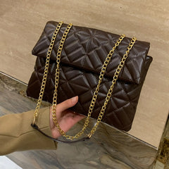 Women Shoulder Bags PU Leather Chain Crossbody Tote Female Diamond Lattice