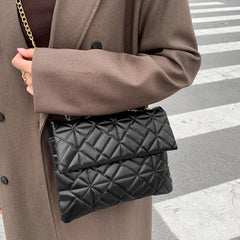 Women Shoulder Bags PU Leather Chain Crossbody Tote Female Diamond Lattice