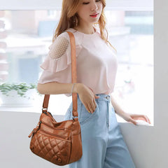 Women Shoulder Bags PU Leather Handbags Vintage Classic All Match Messenger Bags