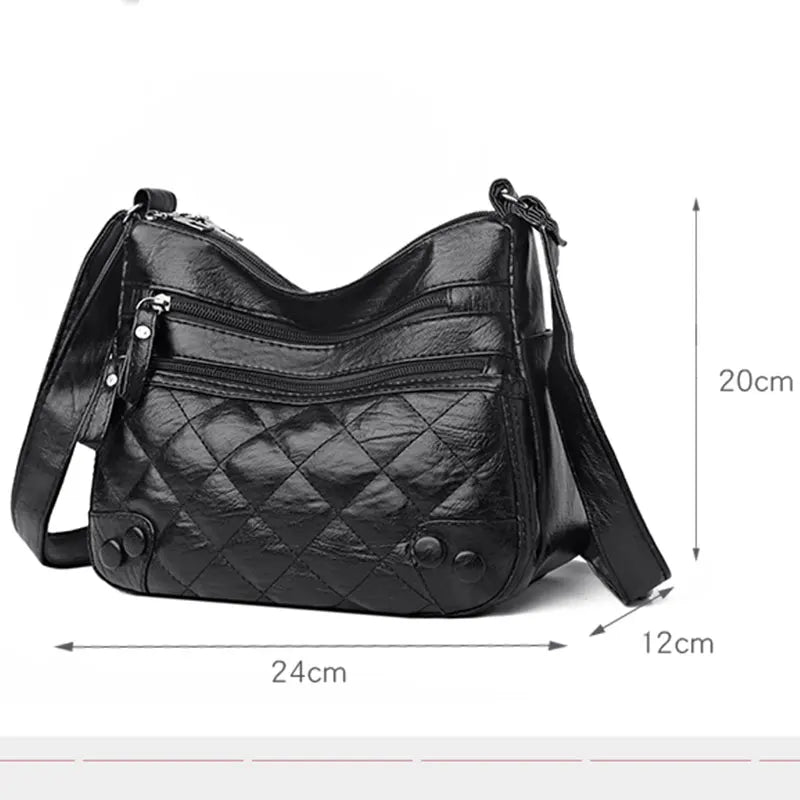 Women Shoulder Bags PU Leather Handbags Vintage Classic All Match Messenger Bags