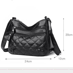Women Shoulder Bags PU Leather Handbags Vintage Classic All Match Messenger Bags