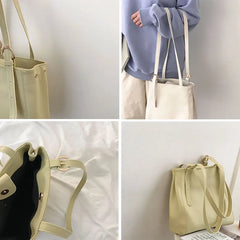 Women Shoulder Bags PU Leather Totes Big Capacity All-match Handbags