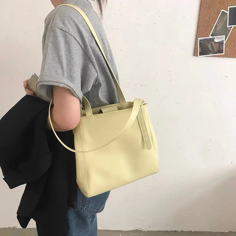 Women Shoulder Bags PU Leather Totes Big Capacity All-match Handbags