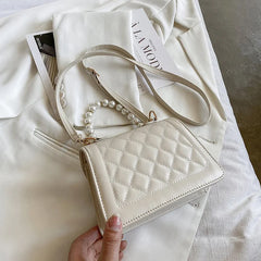 Pearls Mini Handbags Cross Body Bow Sweet Flap Bag