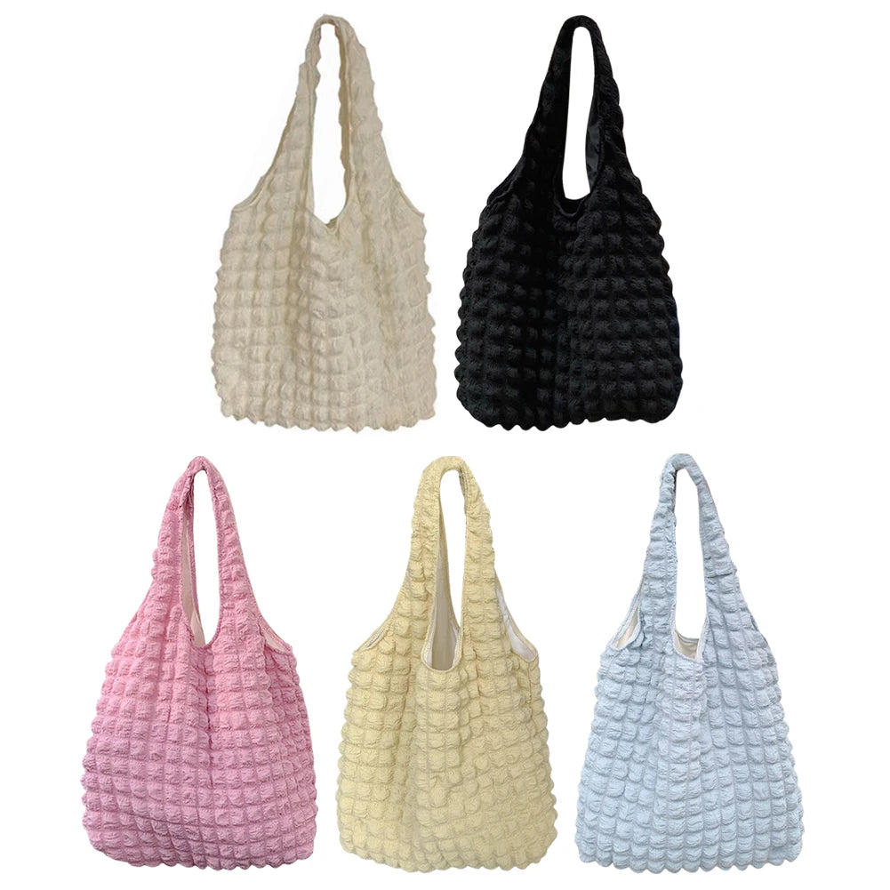 Pleated Clutch Handbags Large Capacity Shoulder Tote Soft Bags