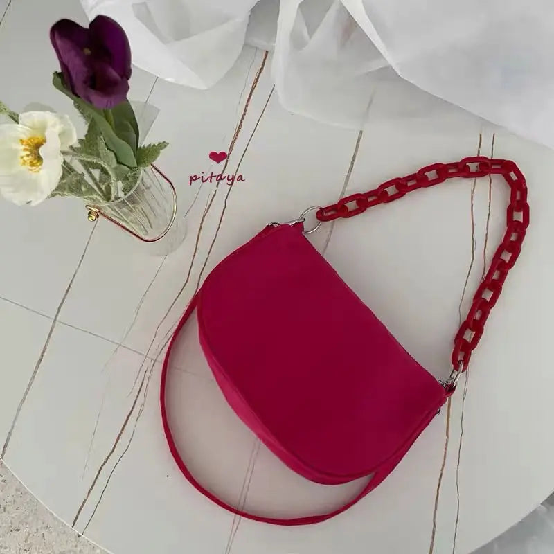 Women Shoulder Bags Rhodo Solid PopularTwo Straps Female Handbags