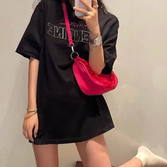 Women Shoulder Bags Rhodo Solid PopularTwo Straps Female Handbags