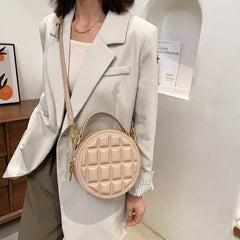 Rhombus Chocolate Round Cake Shoulder Bag