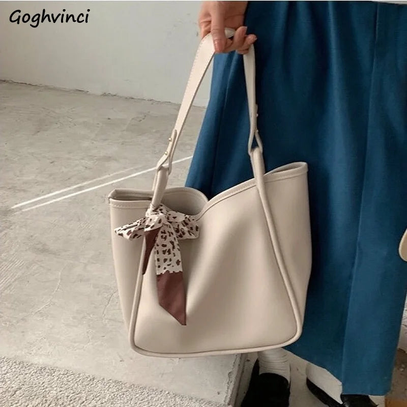 Vintage Ladies Underarm Tote Bag PU Leather Handbags