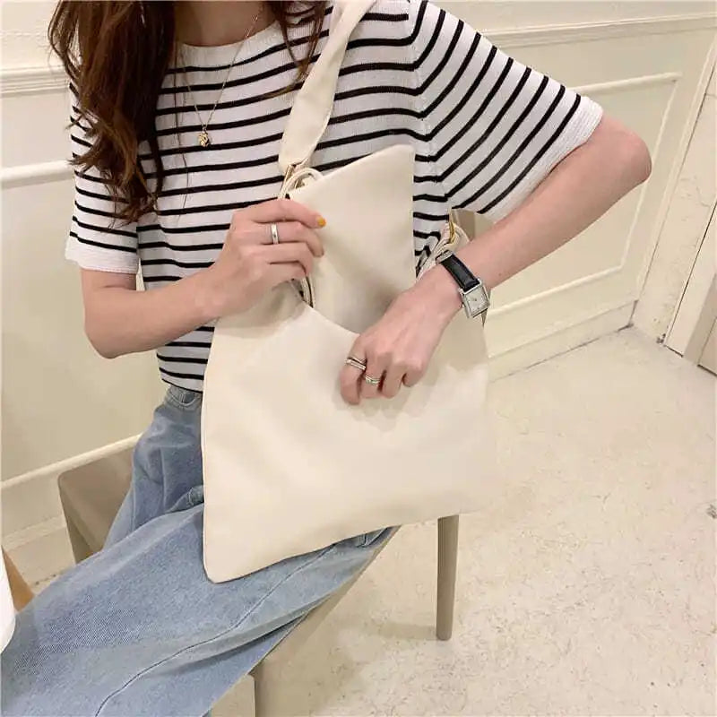 Vintage Women Shoulder Bag Soft PU Leather Large Capacity