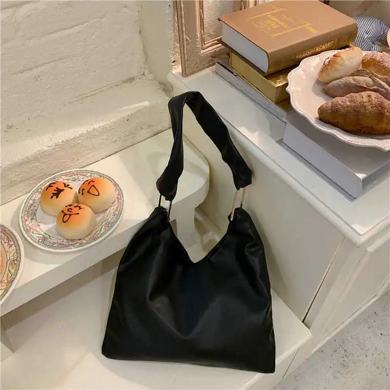 Vintage Women Shoulder Bag Soft PU Leather Large Capacity