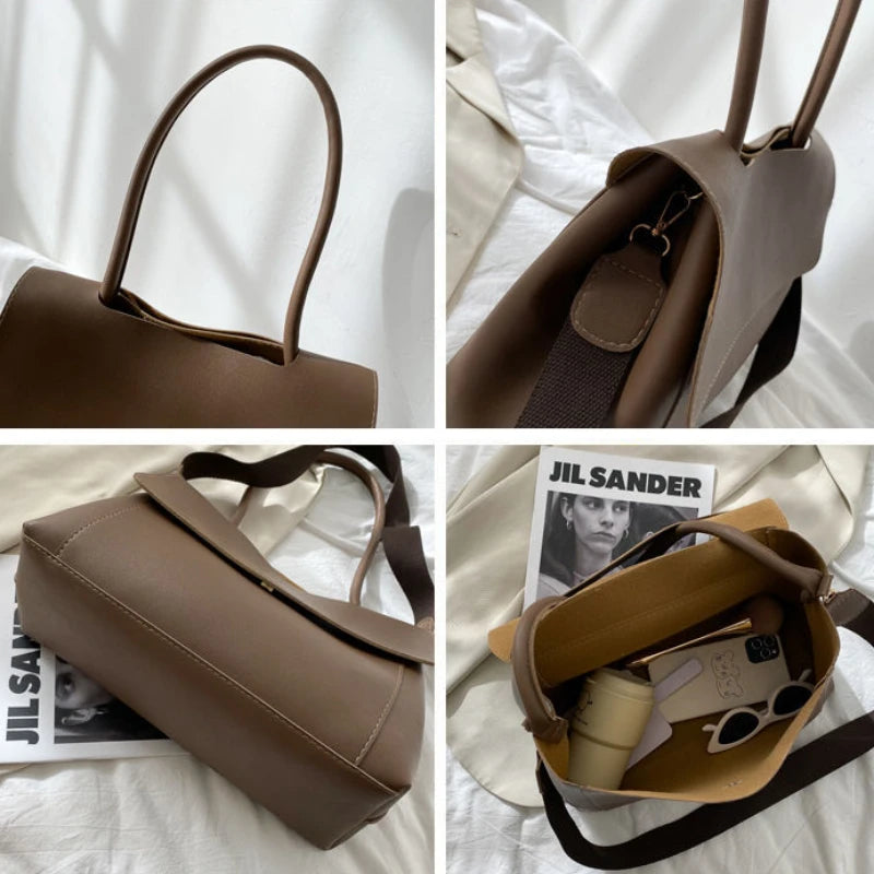 Women Shoulder Bags Large Capacity PU Leather All-match Tote