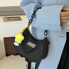 Women Shoulder Bags Solid Harajuku Large Capacity Cross-body Bag