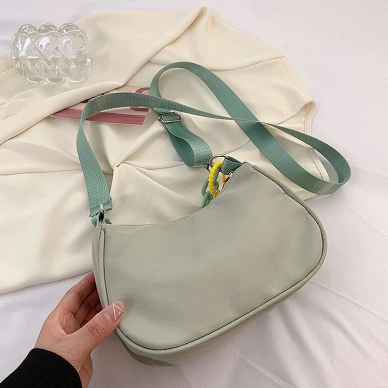 Women Shoulder Bags Solid Harajuku Large Capacity Cross-body Bag