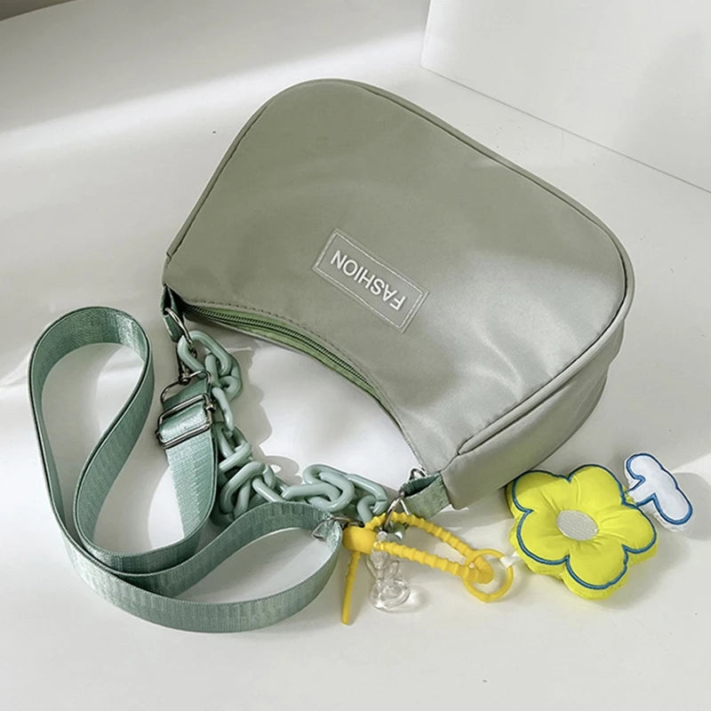 Women Shoulder Bags Solid Harajuku Large Capacity Cross-body Bag