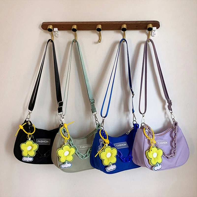 Women Shoulder Bags Solid Harajuku Large Capacity Cross-body Bag