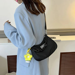Women Shoulder Bags Solid Harajuku Large Capacity Cross-body Bag