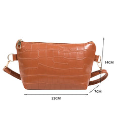 Women Shoulder Bags Stone Pattern Underarm Bags Ladies Classic Crossbody Bag