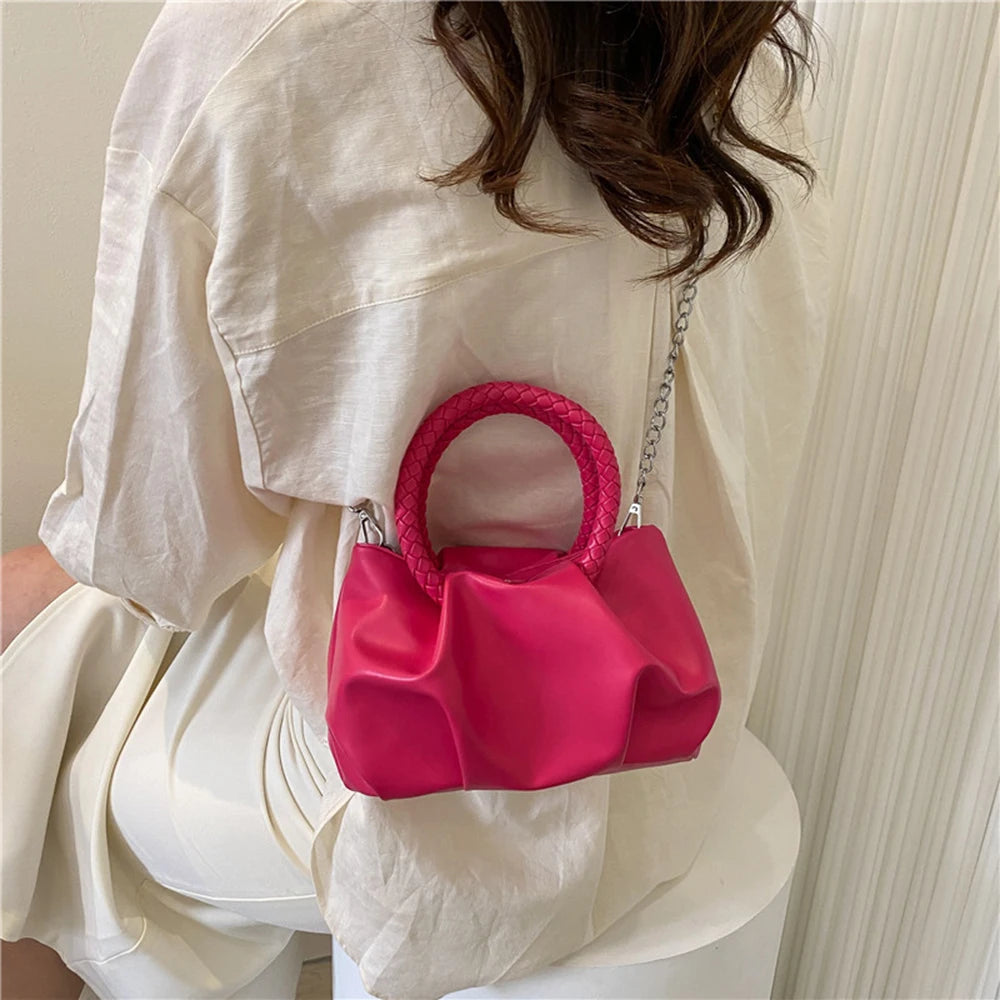 Texture Handbags Cloud Bag Female Evening Bag Diagonal Bag C