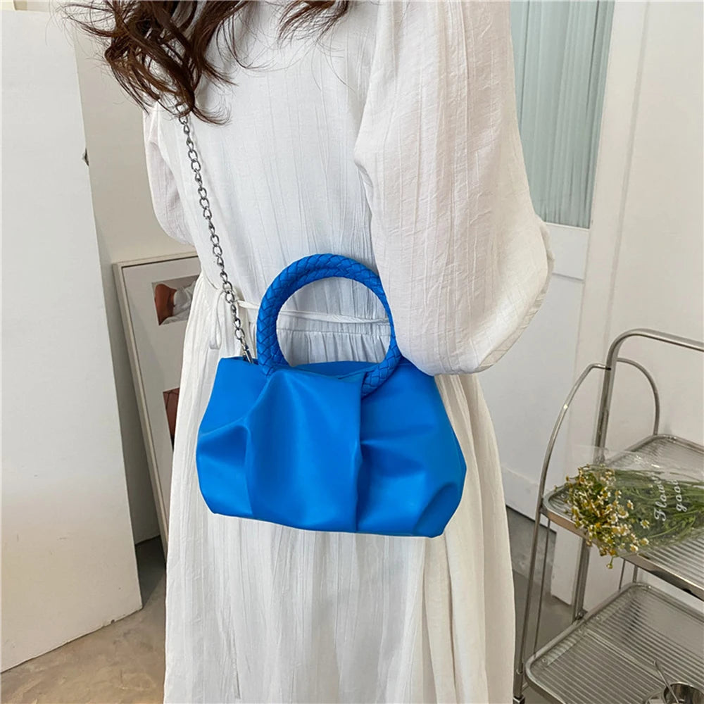 Texture Handbags Cloud Bag Female Evening Bag Diagonal Bag C