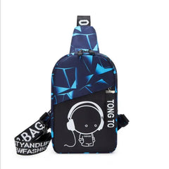 Anti Theft Crossbody Shoulder Bag USB Charging Waterproof Sling Chest Bags