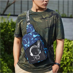 Anti Theft Crossbody Shoulder Bag USB Charging Waterproof Sling Chest Bags