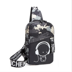 Anti Theft Crossbody Shoulder Bag USB Charging Waterproof Sling Chest Bags