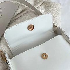 Women Shoulder Bags Underarm PU Leather Office Lady Daily Portable Hasp Flap Bag