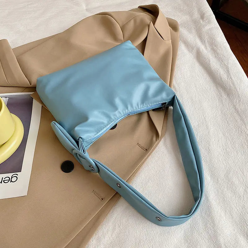 Soft PU Leather Shoulder Bag Large Capacity Harajuku Handbag