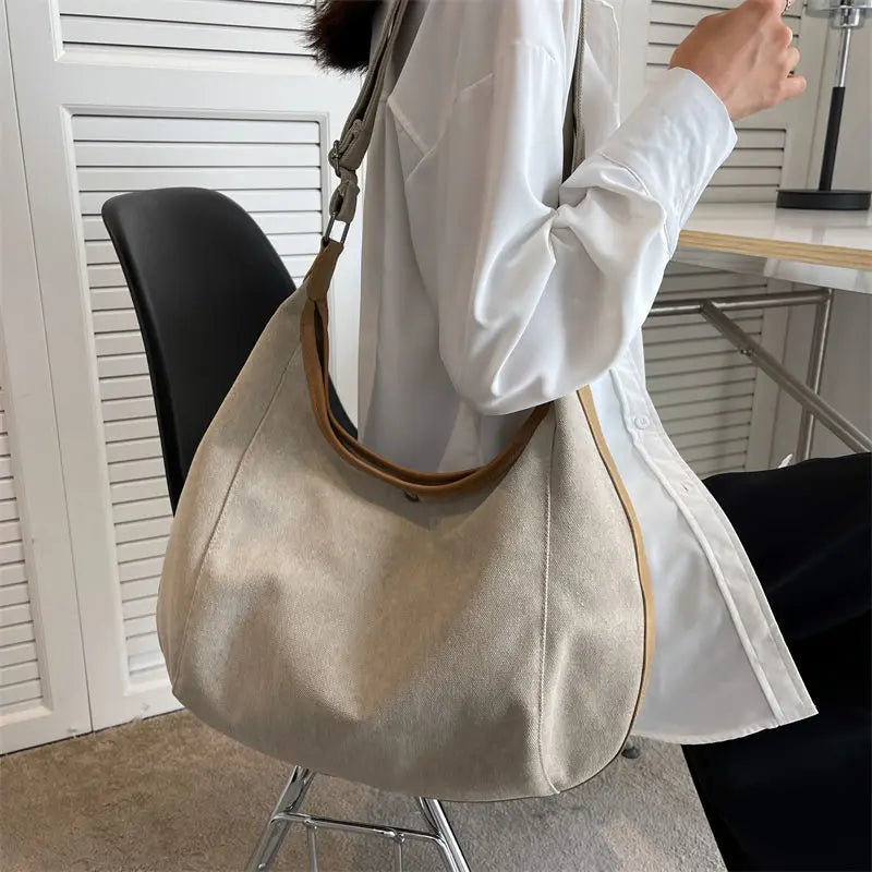 Women Shoulder Bags Vintage Canvas Cross-body Totes Handbags Large Capacity