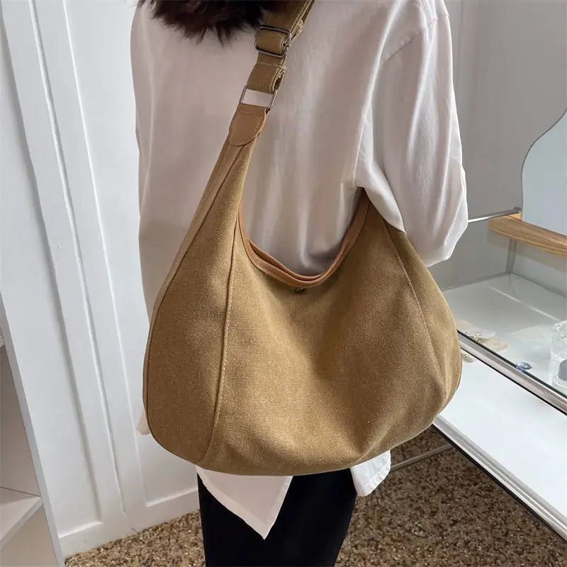 Women Shoulder Bags Vintage Canvas Cross-body Totes Handbags Large Capacity