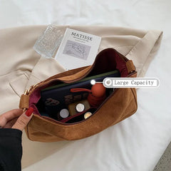 Vintage Women Shoulder Bag Matte PU Leather Handbag Big Capacity