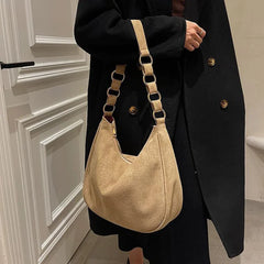 Vintage Women Shoulder Bag Matte PU Leather Handbag Big Capacity