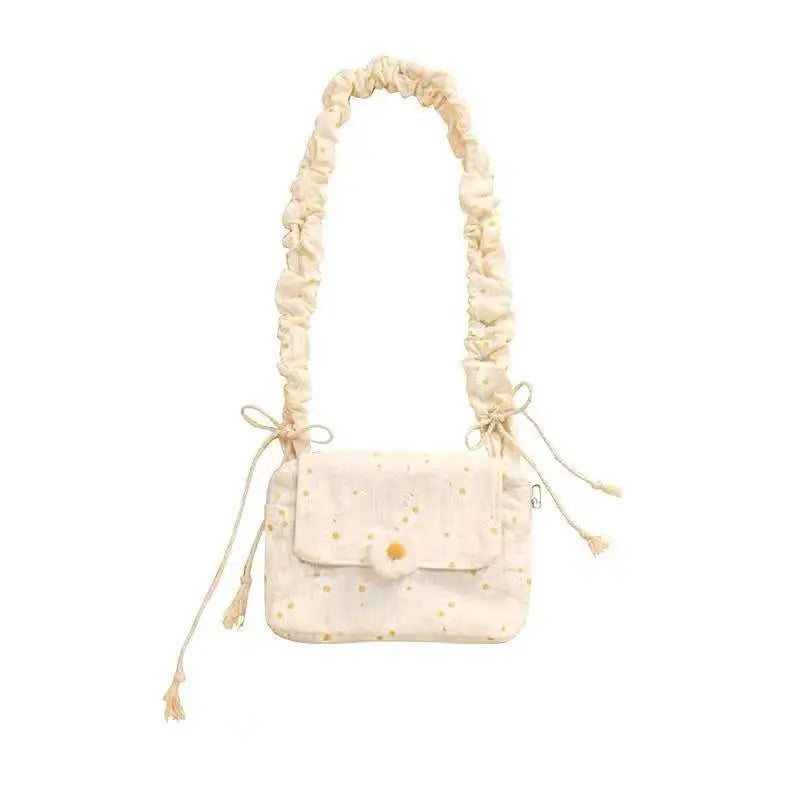 Floral Pattern Crossbody Bag Sweet Students Handbags Underarm Style All-match