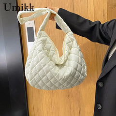 Winter Space Down Bag Cloud Shoulder Bag Female Quilted Large Crossbody Bags